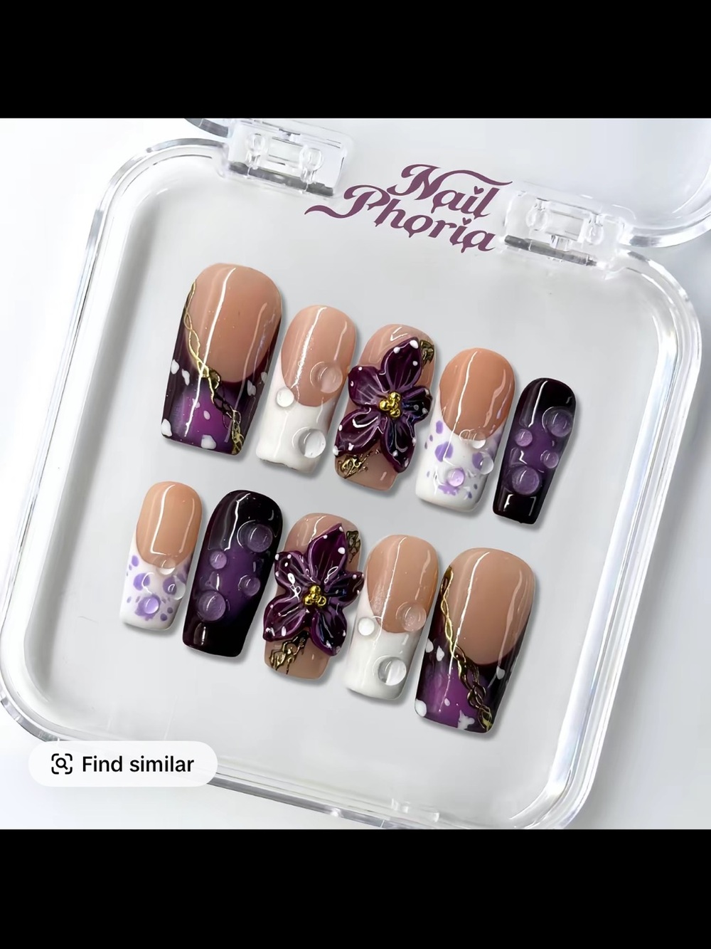 Nailphoria Amethyst Allure Press-On Nail Set